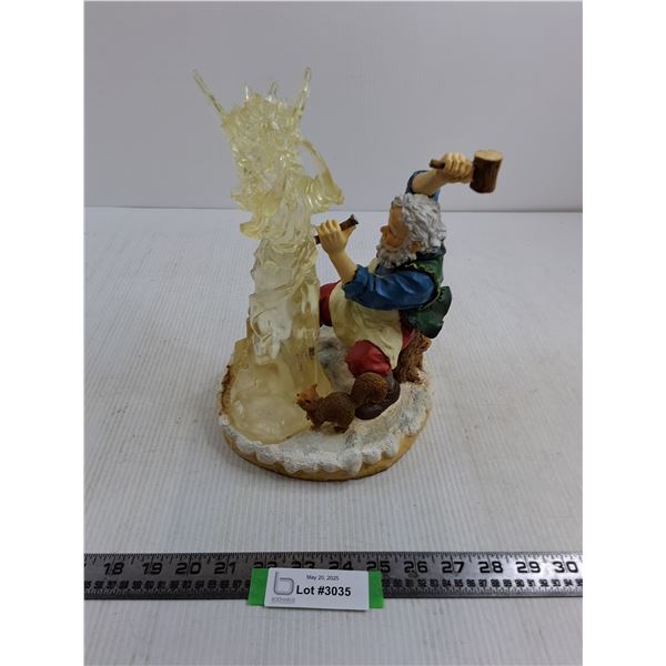 Table Ornament Santa Carving Ice Angel" - 10" Tall