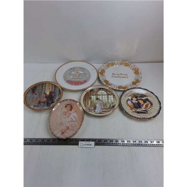 (6) Decorative Plates (40th & 45th Anniversary, Princess Di)