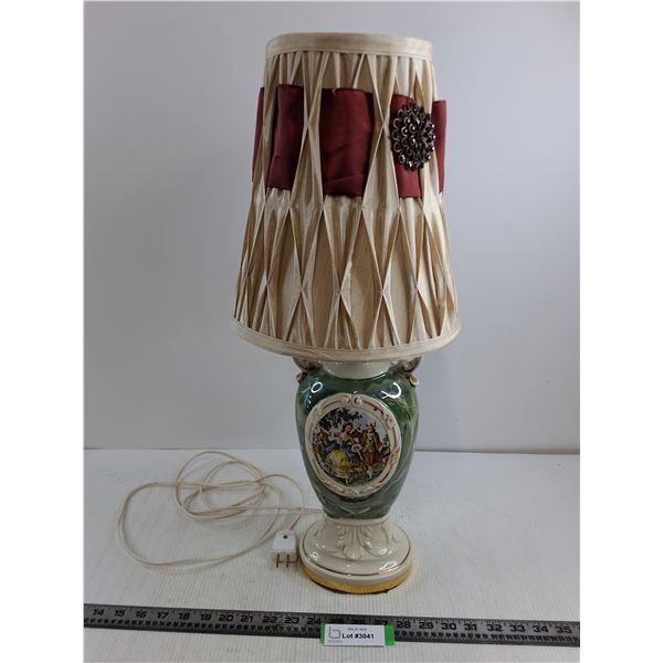 Vintage Ornamental Base Table Lamp - Tested - 23" Tall