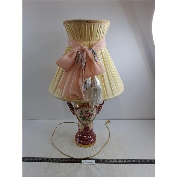 Vintage Ornamental Base Table Lamp - Tested - 27" Tall - Pickup Only