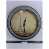 Image 1 : Plastic Framed Wall Clock "Tour Eiffel" - 15" Dia