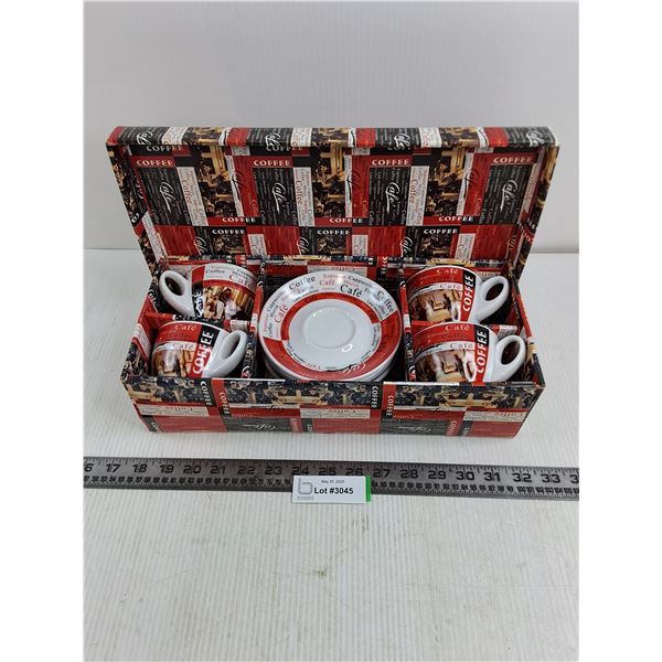 Stokes Set of 4 Coffee Cups/Saucers