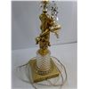 Image 3 : Vintage "Golden Child" Table Lamp with Ornaments - Tested - 32" Tall - Pickup Only