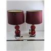 Image 1 : Pair of Table Lamps - Tested - 21" Tall - Pickup Only