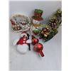 Image 2 : Christmas Decor Lot, Winter-Themed Tree Skirt