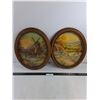 Image 1 : Pair of Vintage Plastic-Frame Wall Pictures - 17" x 13"