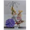 Image 1 : Miniature Women's Dress Displays, Doily, Hanging Ornaments