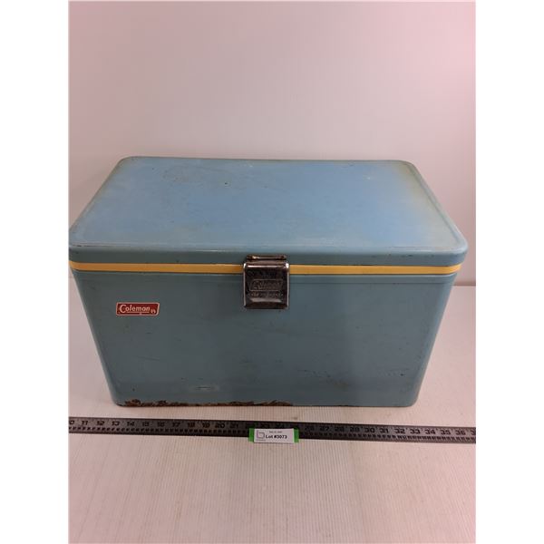 Vintage Coleman Cooler Chest - 22" x 13" x 13" - Some Rust - Cannot Ship