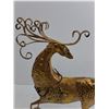 Image 2 : Brass "Reindeer" Table Decor - 16" Tall
