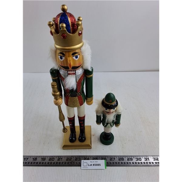 Nutcracker King & Dwarf Guard - 15" & 8" Tall