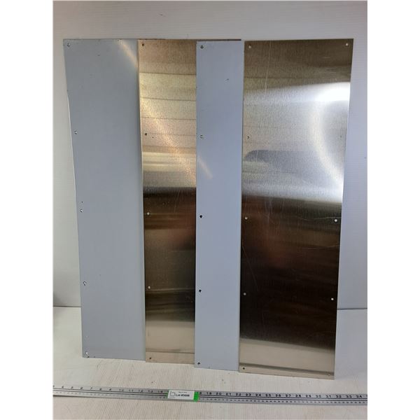 (4) New Metal Door Kick Plates  -  Pick Up