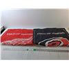 Image 1 : (2) Stanley Cup Banners- Detroit Red Wings & Carolina Hurricanes 35" Long