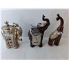 Image 2 : (3) Decorative Elephants Up to 9" Tall
