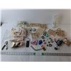 Image 1 : Craft Lot- Faux Diamond Charms, Candle Pins, Metal Punches, Misc.