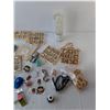 Image 2 : Craft Lot- Faux Diamond Charms, Candle Pins, Metal Punches, Misc.