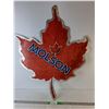 Image 1 : Molson Metal Maple Leaf Sign 35" Tall x 28" Wide