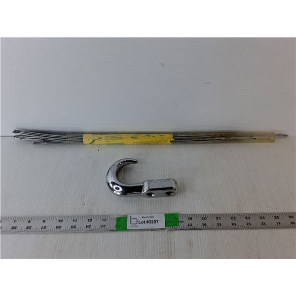 Tube of Aladdin Brazing Rods, Metal Hook with 10 000Lb. Load Limit
