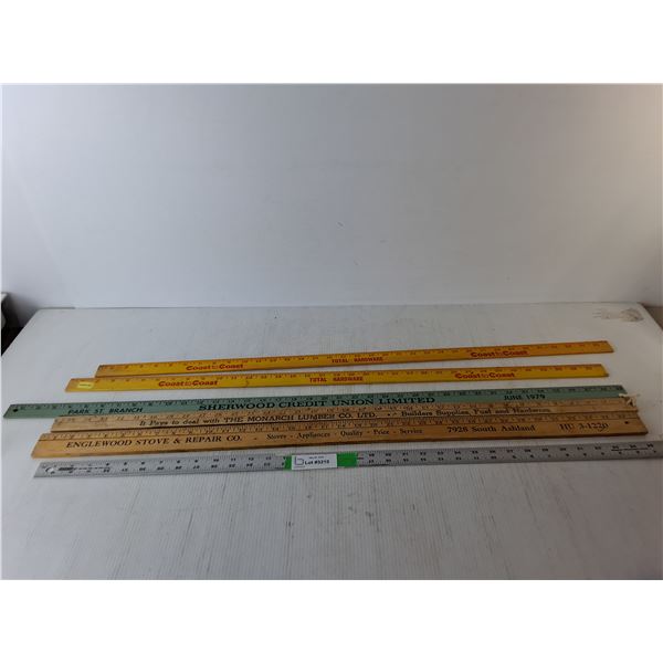 (5) Wooden Measuring Sticks