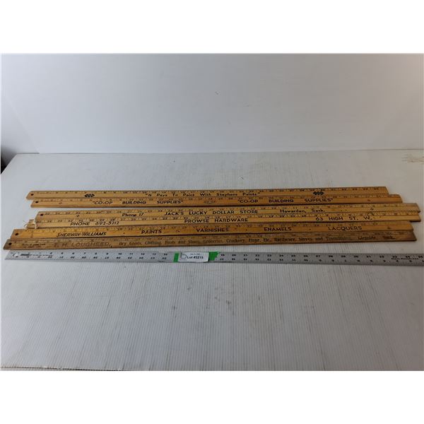 (6) Wooden Measuring Sticks