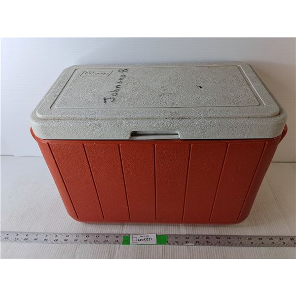 Orange Coleman Cooler 20" x 10" x 13.5"