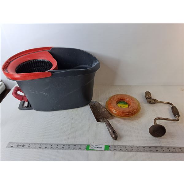 Spinning Mop Bicket, Trimmer Line, Vintage Tools