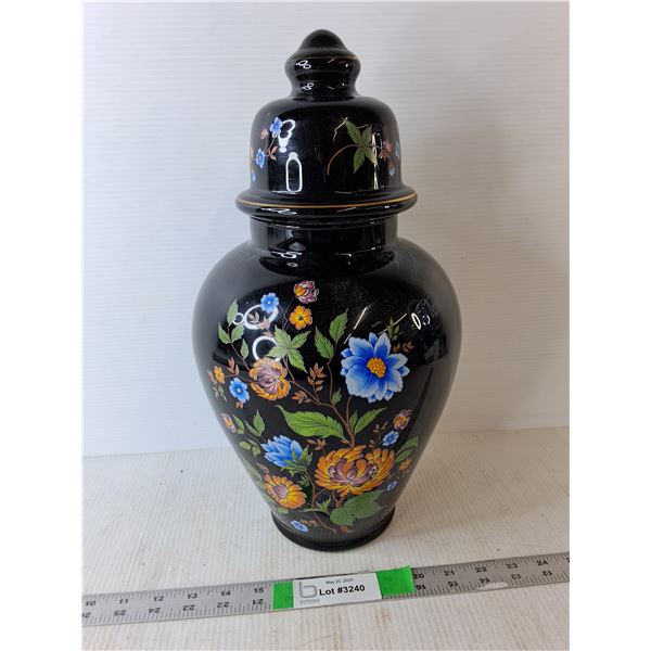 Flowered Ceramic Pot 16" Tall