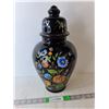 Image 1 : Flowered Ceramic Pot 16" Tall