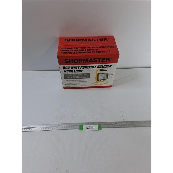 Shopmaster 500 Watt Portable Halogen Work Light-  As Is