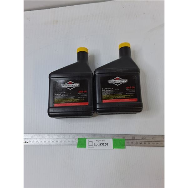 (2)Briggs and Stratton SAE-30 Small Engine Oil - Cannot Ship