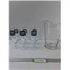 Image 1 : (6) Fernie Brewing Wine Glasses, (1) Electrolux San Francisco Water Jug