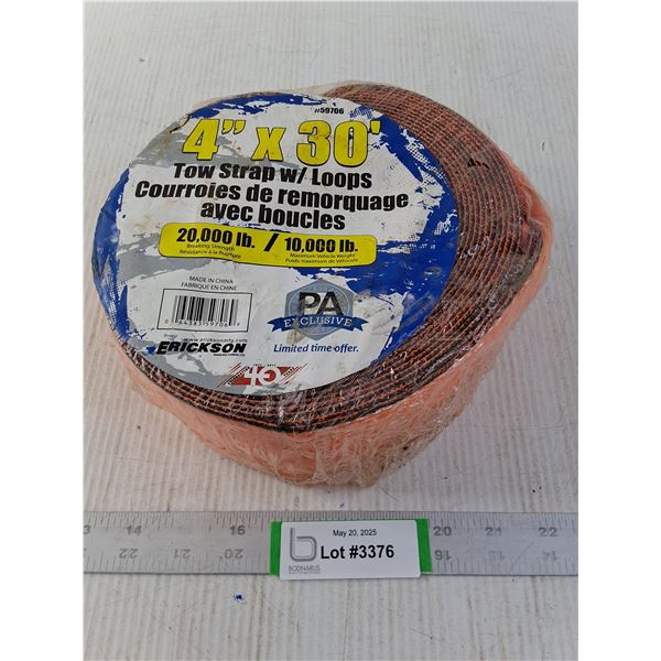 4" x 30' Tow Strap New in Plastic