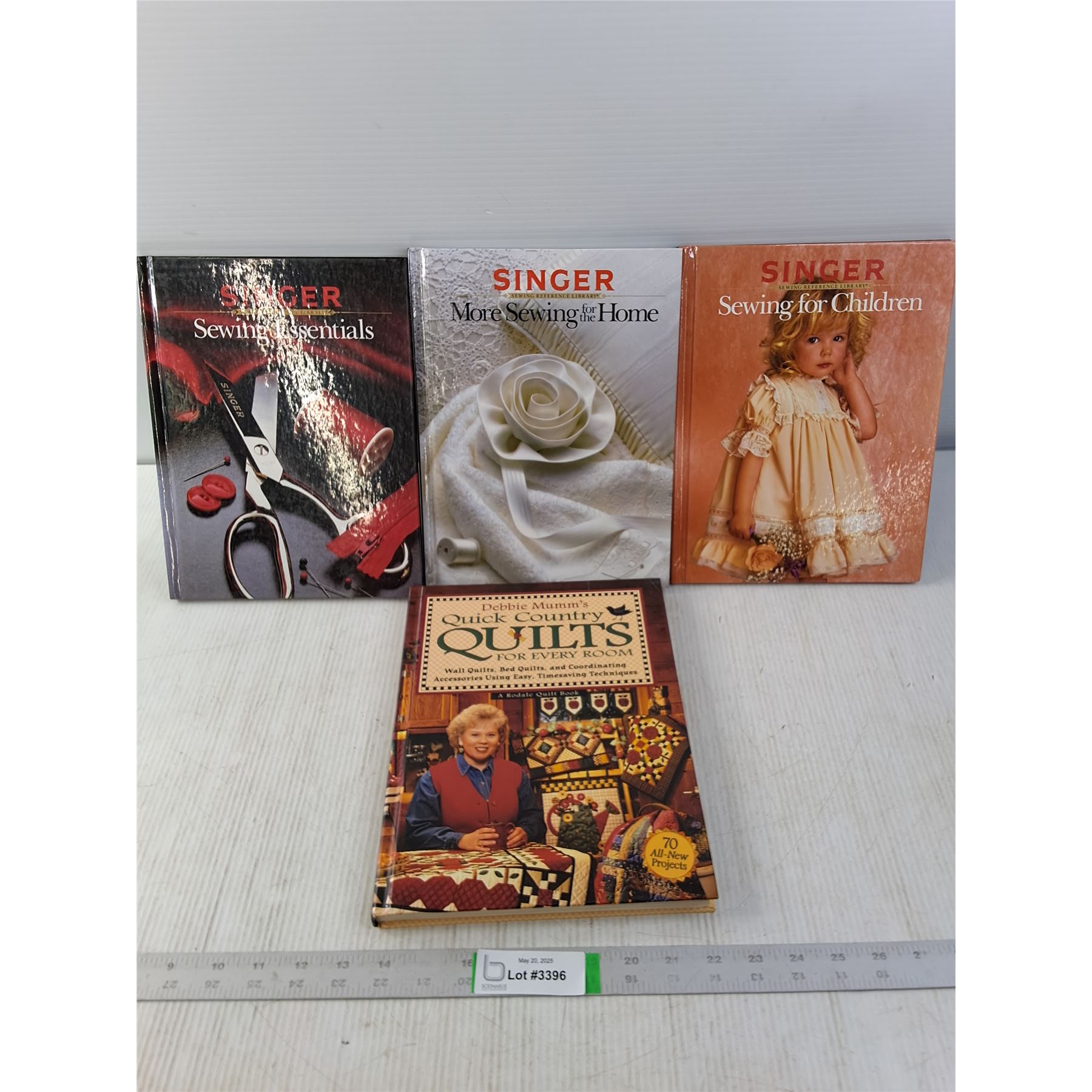 (3) Singer Sewing Books and Quilting Book - Bodnarus Auctioneering