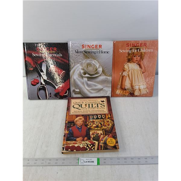 (3) Singer Sewing Books and Quilting Book