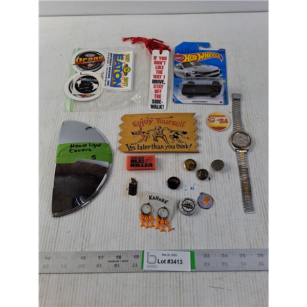 Stickers, Bookmark, Headlight Covers, Lorus Watch and More