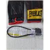Image 4 : Everlast Training Gloves, Collectible Spoons, Leather Sheath and a Lock