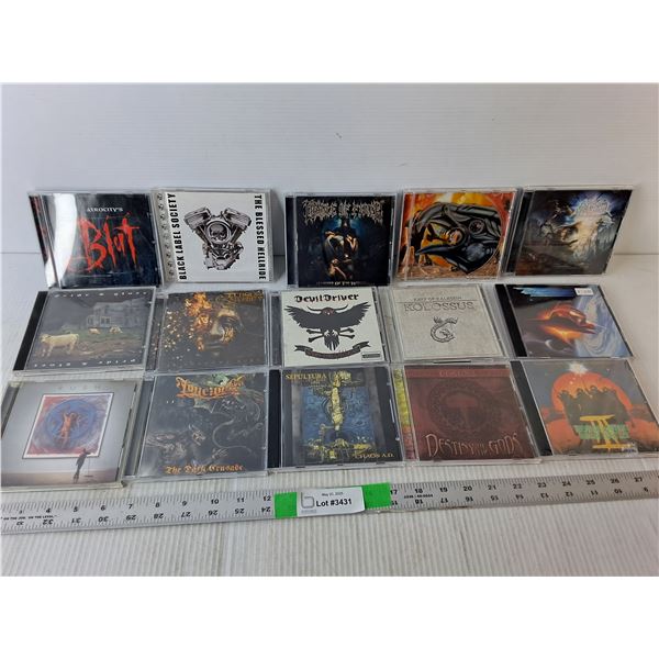 (15) CDs- Rush, Black Label Society, TMNT Soundtrack, Misc.