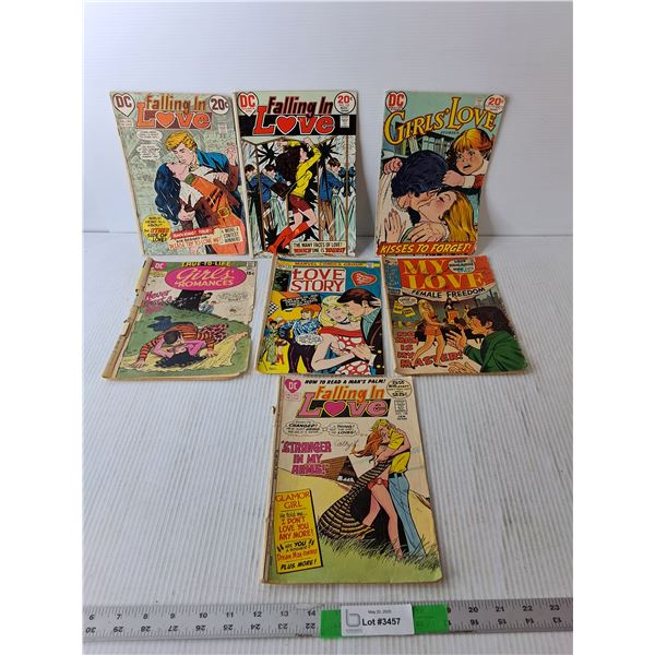 (7) Vintage Romance Comics- My Love, Girls' Love, Falling In Love Misc.