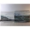 Image 1 : (2) Wooden Nature Paintings Up to 24" x 17.5"