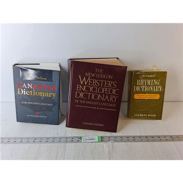 (3) Dictionaries- Rhyming, Webster's, Canadian