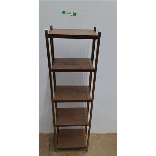 *5 Tier Wood and Metal Shelf 4 Ft. Tall x 9" x 12", Cannot Ship