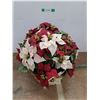 Image 1 : *Faux Poinsettia Bouquet in Basket, Cannot Ship
