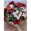 Image 2 : *Faux Poinsettia Bouquet in Basket, Cannot Ship