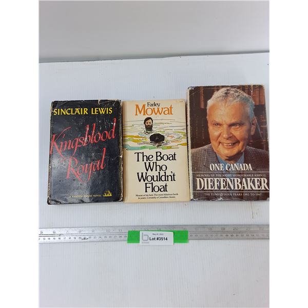 (3) Hardcover Books - Kingsblood Royal, The Boat Who Wouldnt Flood, Memoirs Of The Right Honourable 
