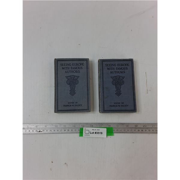 (2) Hardcover Books - Seeing Europe With Famous Authors