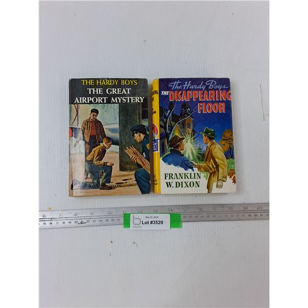 (2) Hardcover Books - Hardy Boys The Disapearing Floor, The Great Airport Mystery