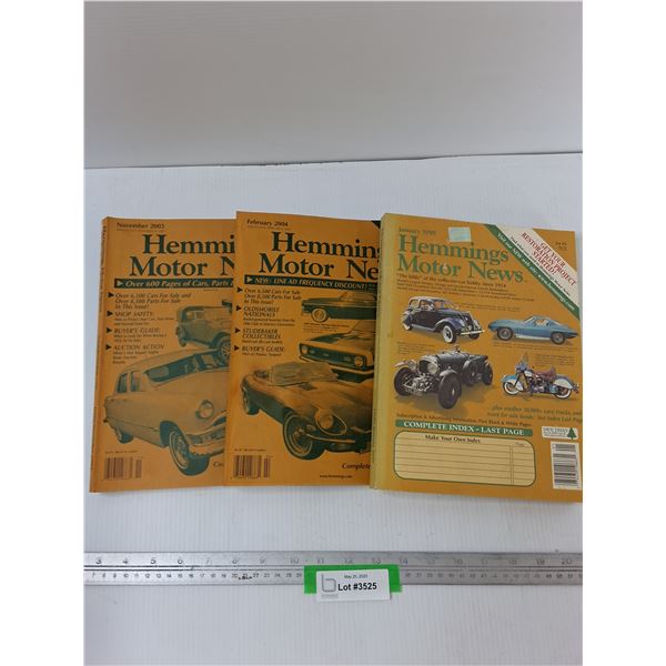 (3) Hemmings Motor News - November 2003, Febuary 2004, January 1999
