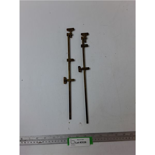(2) Vintage Brass Clamps