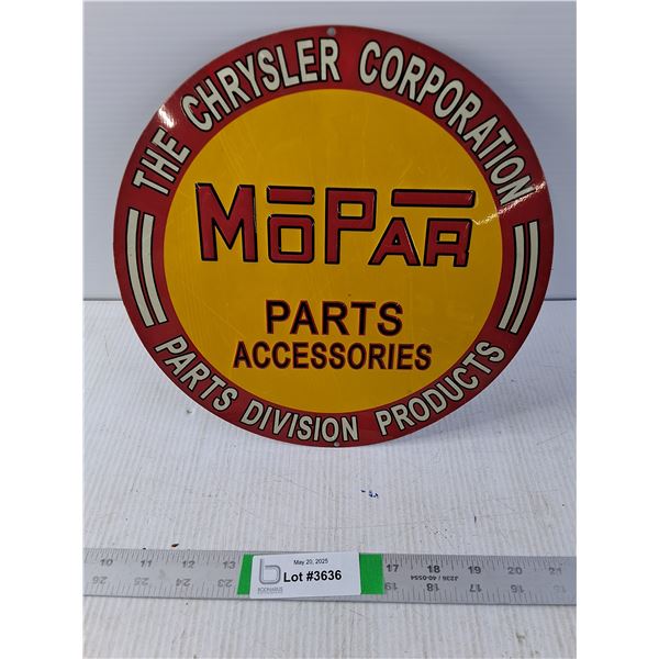 Mopar Parts Metal Sign