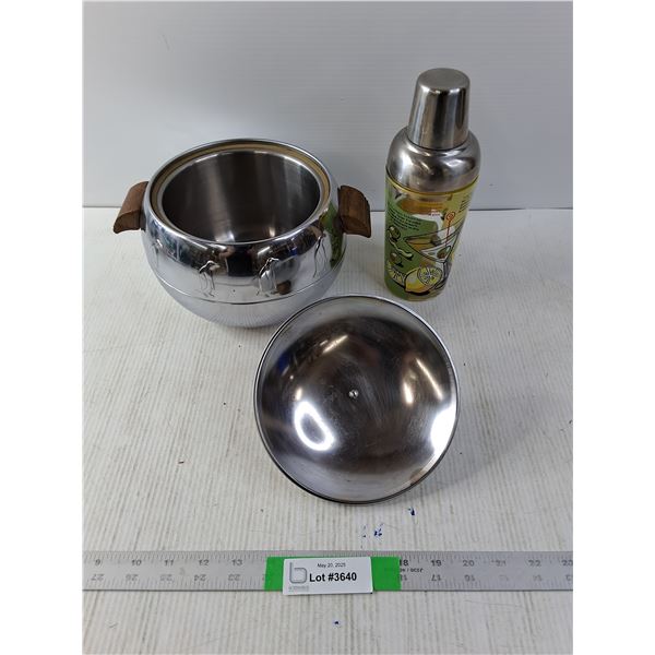 Metal Ice Bucket and Cocktail Shaker