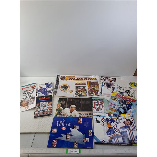 Assorted magazines, Stickers, Photos and Cards